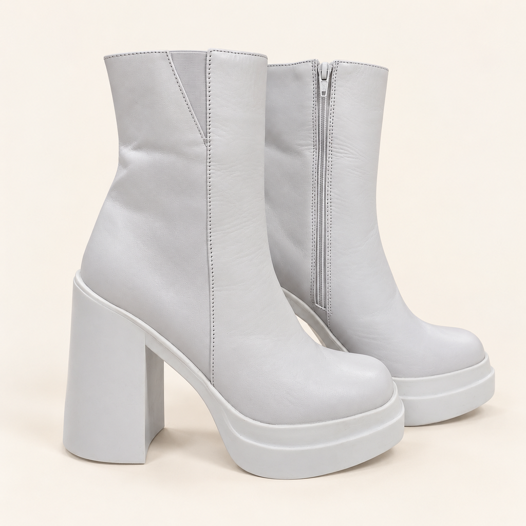 BOTAS EN CUERO PLATAFORMA - BRATZ BLANCAS CÓDIGO 1026 (34)