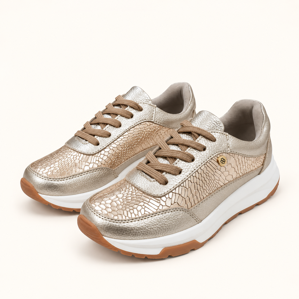 TENIS CUERO DORADOS SUELA DEPORTIVA CÓDIGO 2001 (34)