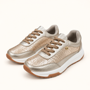 TENIS CUERO DORADOS SUELA DEPORTIVA CÓDIGO 2001