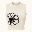 CHALECO HILO FLOR TEJIDA BLANCO CÓDIGO 5035