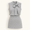 VESTIDO HILO MINIFALDA GRIS TALLA ÚNICA CÓDIGO 5035