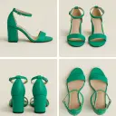 SANDALIAS VERDES TACÓN 7/5 PROMOCIÓN