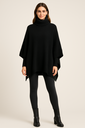 RUANA DE HILO CERRADA COLOR NEGRO