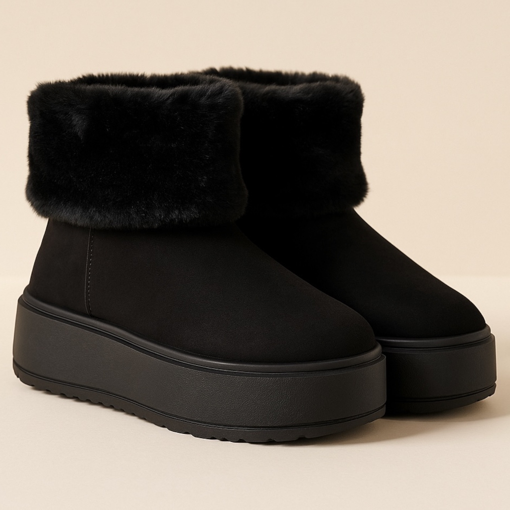 BOTA PELUCHE INVIERNO NEGRAS