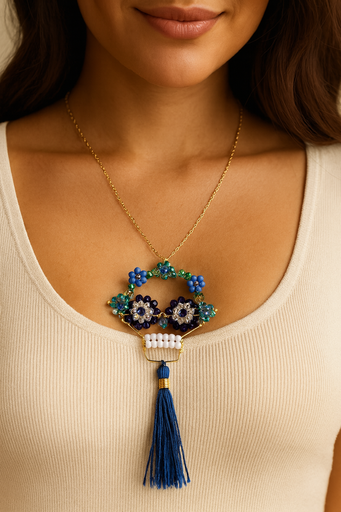 COLLAR CATRINA ALAMBRISMO AZUL